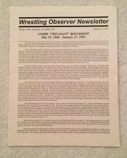Picture of Wrestling Observer Newsletter