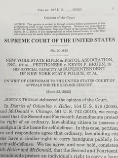 Picture of New York State Rifle & Pistol Association, Inc. v. Bruen
