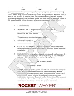 Picture of Divorce settlement