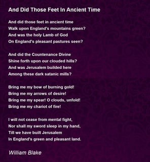 Picture of And did those feet in ancient time