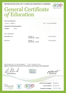 Picture of General Certificate of Secondary Education