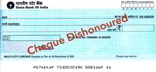 Picture of Dishonoured cheque
