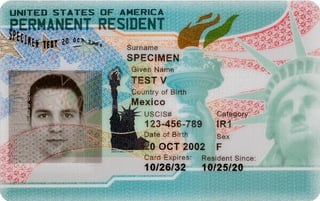 Picture of Green card
