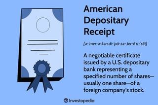 Picture of American depositary receipt