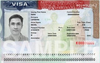 Picture of H-1B visa