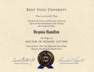 Picture of Doctor of Humane Letters