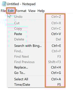 Picture of Keyboard shortcut