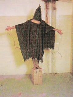 Picture of Abu Ghraib torture and prisoner abuse