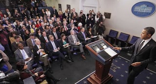 Picture of White House press corps