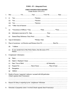 Picture of First information report