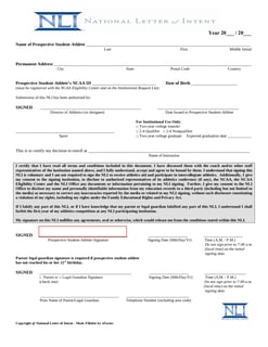 Picture of National Letter of Intent