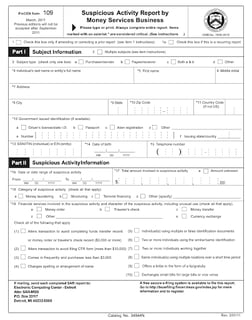 Picture of Suspicious activity report