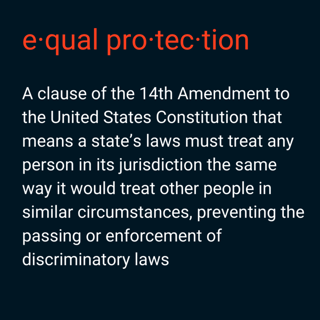 Picture of Equal Protection Clause