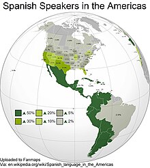Picture of Spanish language in the Americas