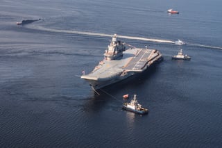 Picture of Russian aircraft carrier Admiral Kuznetsov
