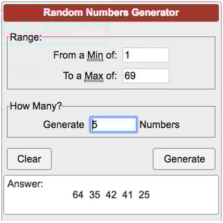 Picture of Random number generation