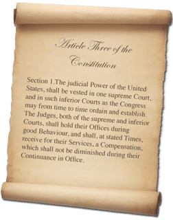 Picture of Article Three of the United States Constitution