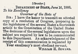 Picture of Fourteenth Amendment to the United States Constitution