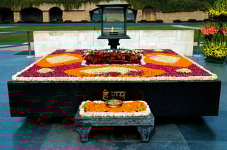 Picture of Raj Ghat and associated memorials