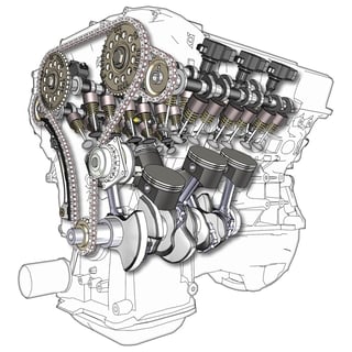 Picture of V6 engine