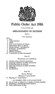 Picture of Public Order Act 1986
