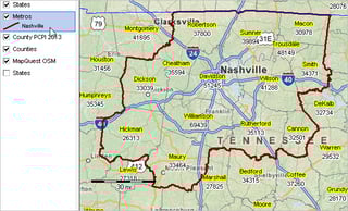 Picture of Nashville metropolitan area