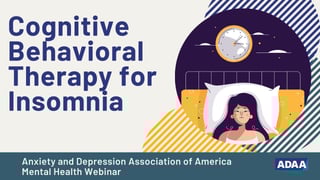 Picture of Cognitive behavioral therapy for insomnia