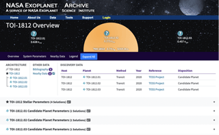 Picture of NASA Exoplanet Archive