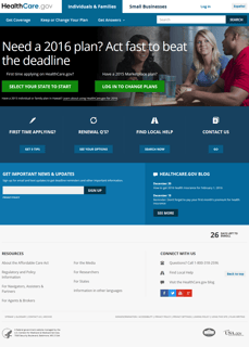 Picture of HealthCare.gov