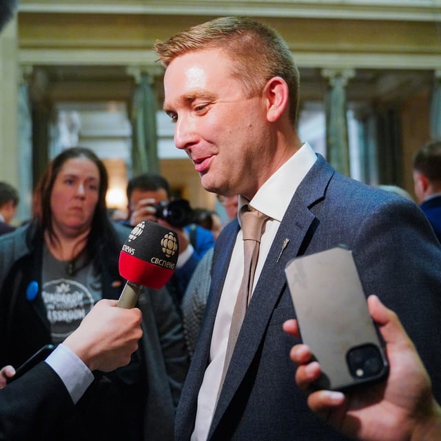 Cellphones won't be allowed to be used during class in the upcoming school year in Saskatchewan. Saskatchewan Minister of Education Jeremy Cockrill speaks to members of the media after the release of the Saskatchewan budget in Regina, on Wednesday, March 20, 2024. THE CANADIAN PRESS/Heywood Yu