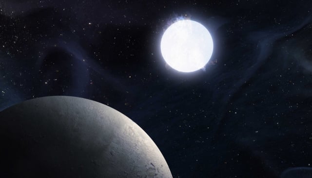 Astronomers have discovered a distant white dwarf with an Earth-like planet in an orbit just beyond where Mars is in our solar system. Earth could end up in such an orbit circling a white dwarf in about 8 billion years, if, like this exoplanet, it can survive the sun's red giant phase on its way to becoming a white dwarf.