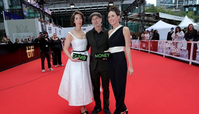 TORONTO, ONTARIO - SEPTEMBER 08: (L-R) Rebecca Angelo, Craig Gillespie and Lauren Schuker Blum attend the "Dumb Money" premiere during the 2023 Toronto International Film Festival at Roy Thomson Hall on September 08, 2023 in Toronto, Ontario. (Photo by Michael Loccisano/Getty Images)