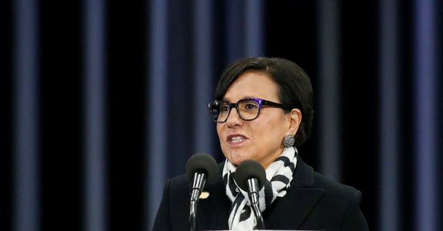 U.S. Commerce Secretary Penny Pritzker delivers a speech during a ceremony commemorating the victims of Babyn Yar (Babi Yar), one of the biggest single massacres of Jews during the Nazi Holocaust, on the outskirts of Kiev, Ukraine, September 29, 2016. REUTERS/Valentyn Ogirenko/File photo