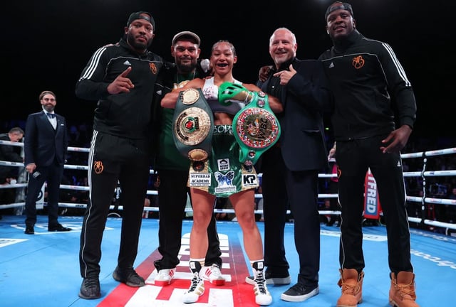 Fremont native Alycia Baumgardner is back at top of female boxing having earned both the WBC and IBO championship title belts with a dominant TKO victory over former super featherweight champ Terri Harper this past weekend.