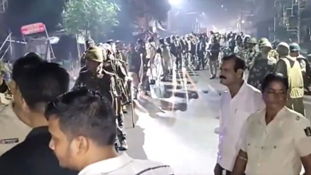 Several police personnel were stationed in Bhadrak district following the clashes on Friday.