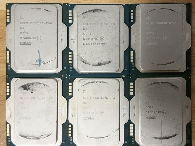 An image about Intel's new Arrow Lake-S engineering sample CPUs pictured: multiple ES processors up for sale
