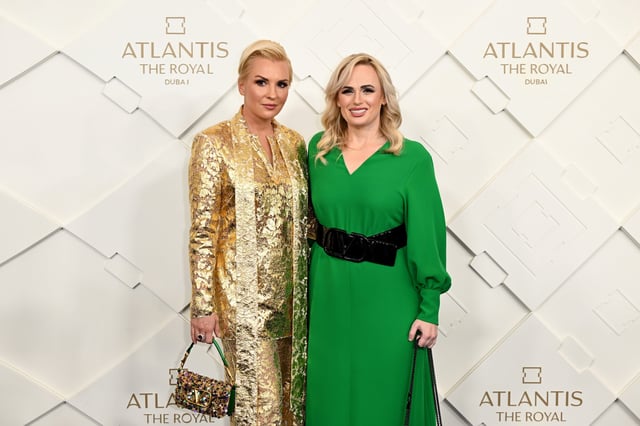 Ramona Agruma, left, and Rebel Wilson on Jan. 21, 2023 in Dubai.