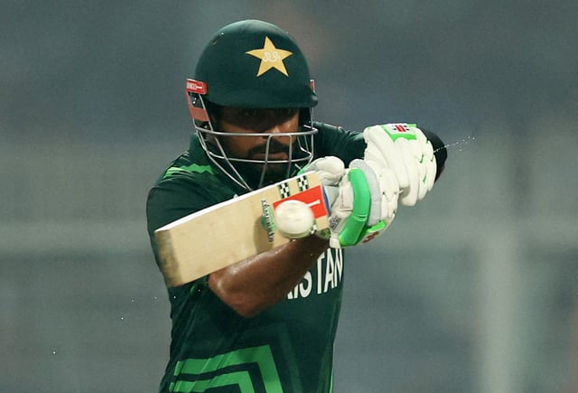 Cricket - ICC Cricket World Cup 2023 - England v Pakistan - Eden Gardens, Kolkata, India - November 11, 2023 Pakistan's Babar Azam in action REUTERS/Andrew Boyers/File Photo