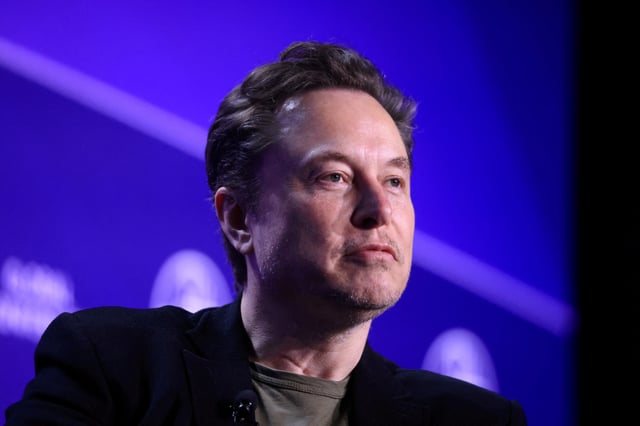 Elon Musk, Chief Executive Officer of SpaceX and Tesla and owner of X looks on during the Milken Conference 2024 Global Conference Sessions at The Beverly Hilton in Beverly Hills, California, U.S., May 6, 2024.  REUTERS/David Swanson/File Photo