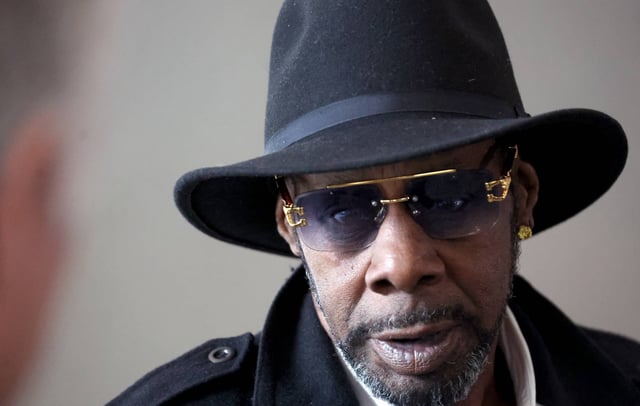 CHICAGO, ILLINOIS - FEBRUARY 23: Gregory Preston, the uncle of R&B Singer R. Kelly, speaks to the press following Kelly's sentencing hearing at the Dirksen Federal Building on February 23, 2023 in Chicago, Illinois. Kelly, who is currently serving a 30-year sentence for racketeering and sex trafficking, was sentenced today on federal charges of child pornography and enticement of a minor for sex. (Photo by Scott Olson/Getty Images)