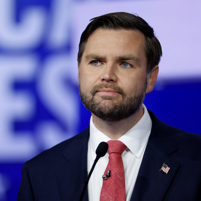 Republican vice presidential candidate Senator JD Vance participates in a debate against Governor Tim Walz at the CBS Broadcast Center on October 1, 2024 in New York City. Vance offered a different temperament from his running mate former President Donald Trump.