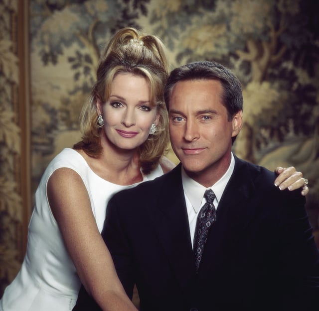 Deidre Hall as Dr. Marlena Evans and Drake Hogestyn as John Black.