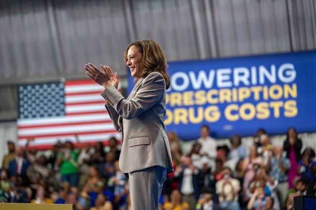 Vice President Kamala Harris is highlighting the contrasts between her vision for making health care more affordable and former President Donald Trump's comments.