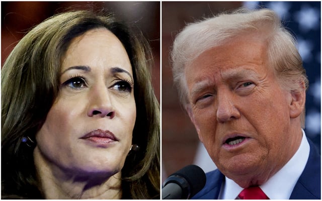 Photo d’illustration de Kamala Harris et Donald Trump.
