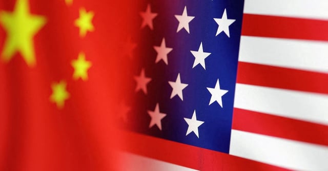 U.S. and Chinese flags are seen in this illustration taken Jan. 30, 2023. REUTERS/Dado Ruvic/Illustration/File Photo
