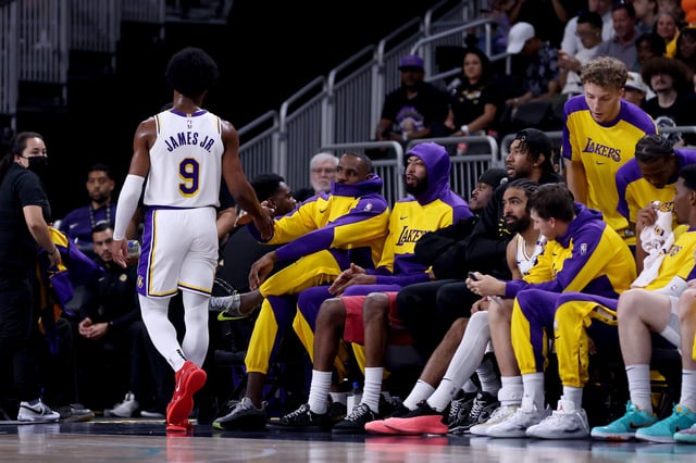 Bronny James LeBron James Anthony Davis Lakers