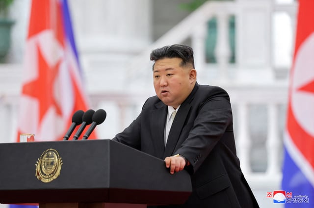 North Korean leader Kim Jong Un meets with leading officials of the Workers' Party of Korea in Pyongyang, North Korea, in this photo released by North Korea's official Korean Central News Agency on September 10, 2024. KCNA via REUTERS/File Photo