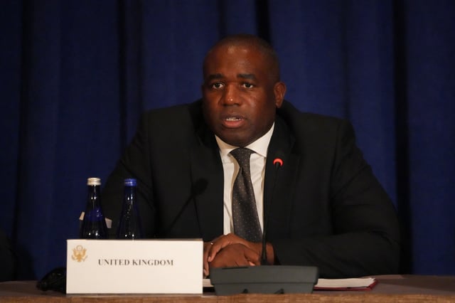 British Foreign Secretary David Lammy speaks at the Ministerial Meeting on Transforming Humanitarian Response for the 21st Century in New York City, U.S. September 23, 2024.     BRYAN R. SMITH/Pool via REUTERS/File Photo