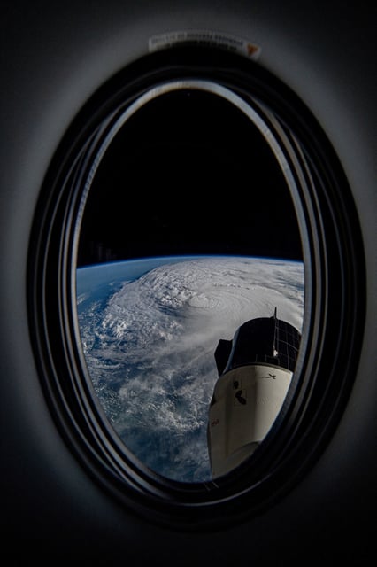 L’ouragan Milton vu depuis la Station spatiale internationale.