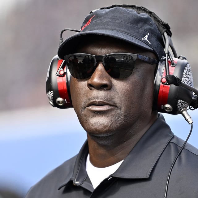 Michael Jordan, NBA Hall of Famer and co-owner of 23XI Racing looks on during the NASCAR Cup Series FireKeepers Casino 400 at Michigan International Speedway on August 18, 2024 in Brooklyn, Michigan. 23XI and Front Row Motorsports have outlined what they expect from NASCAR.